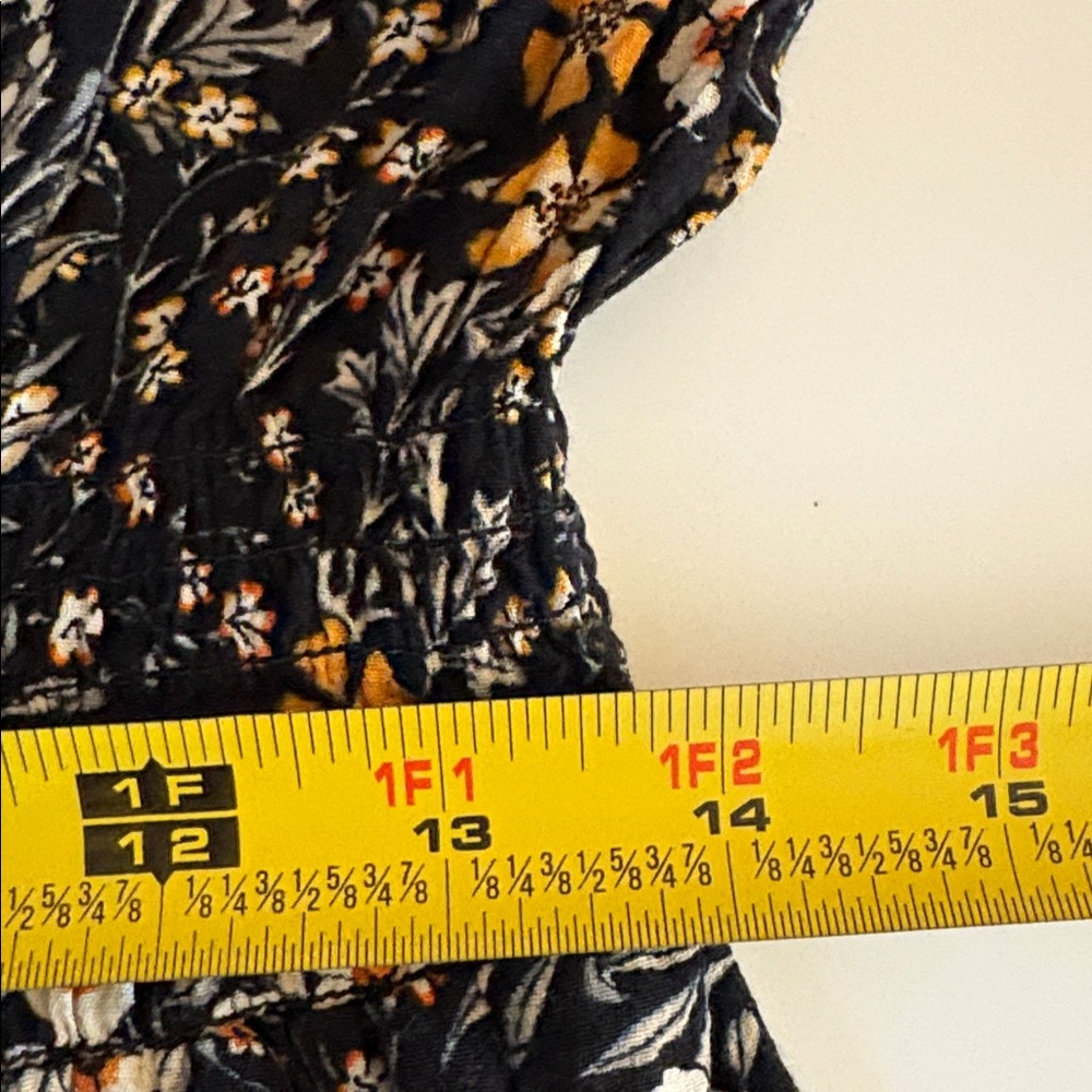 H&M 
Floral Black and Orange Women's Dress - Picture 12 of 14